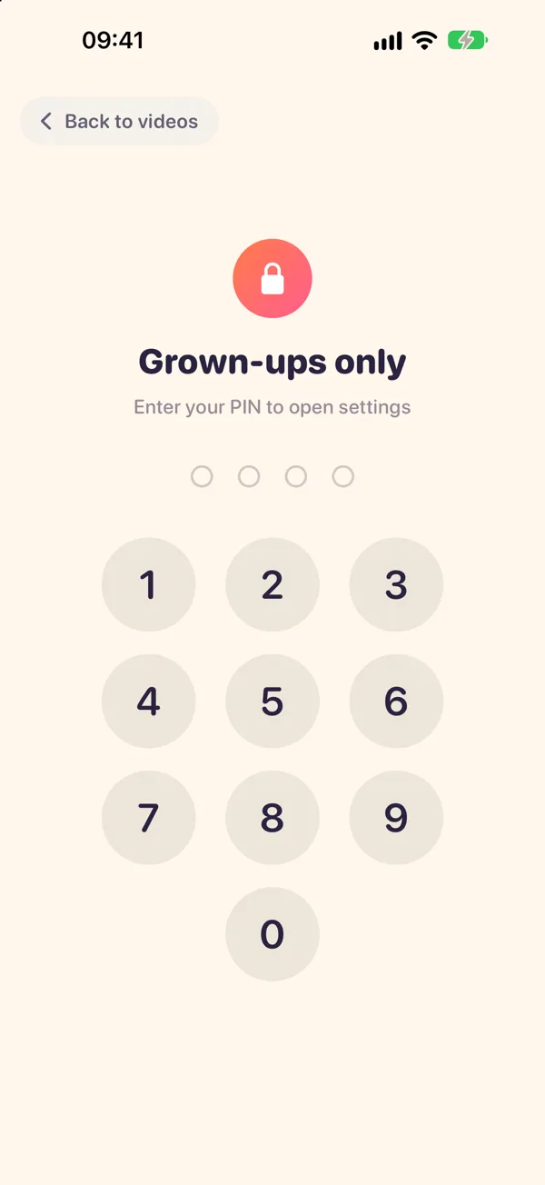 The parent gate with a PIN pad